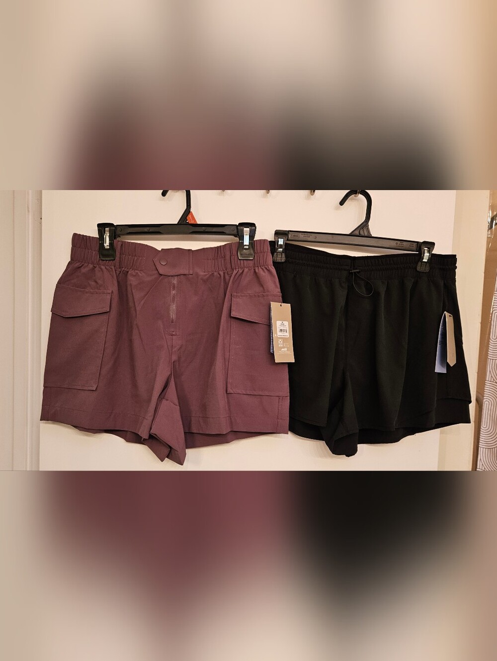 Avia Womens Active Shorts Lot 2 Size Medium 8-10 Outdoor Cargo Flounce Run NWT